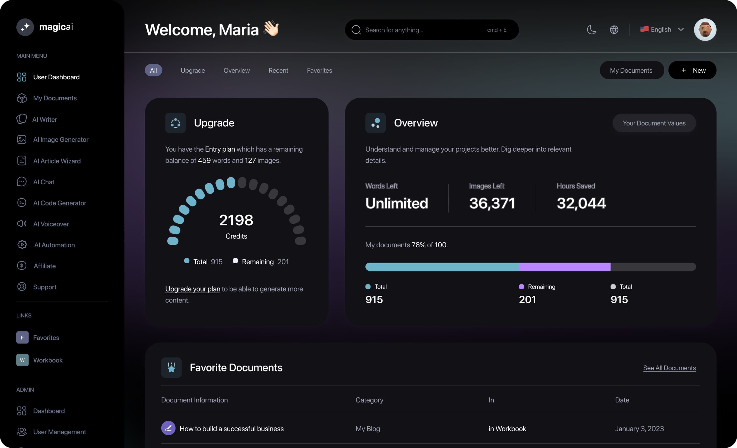 Image of SocialMatik dashboard
